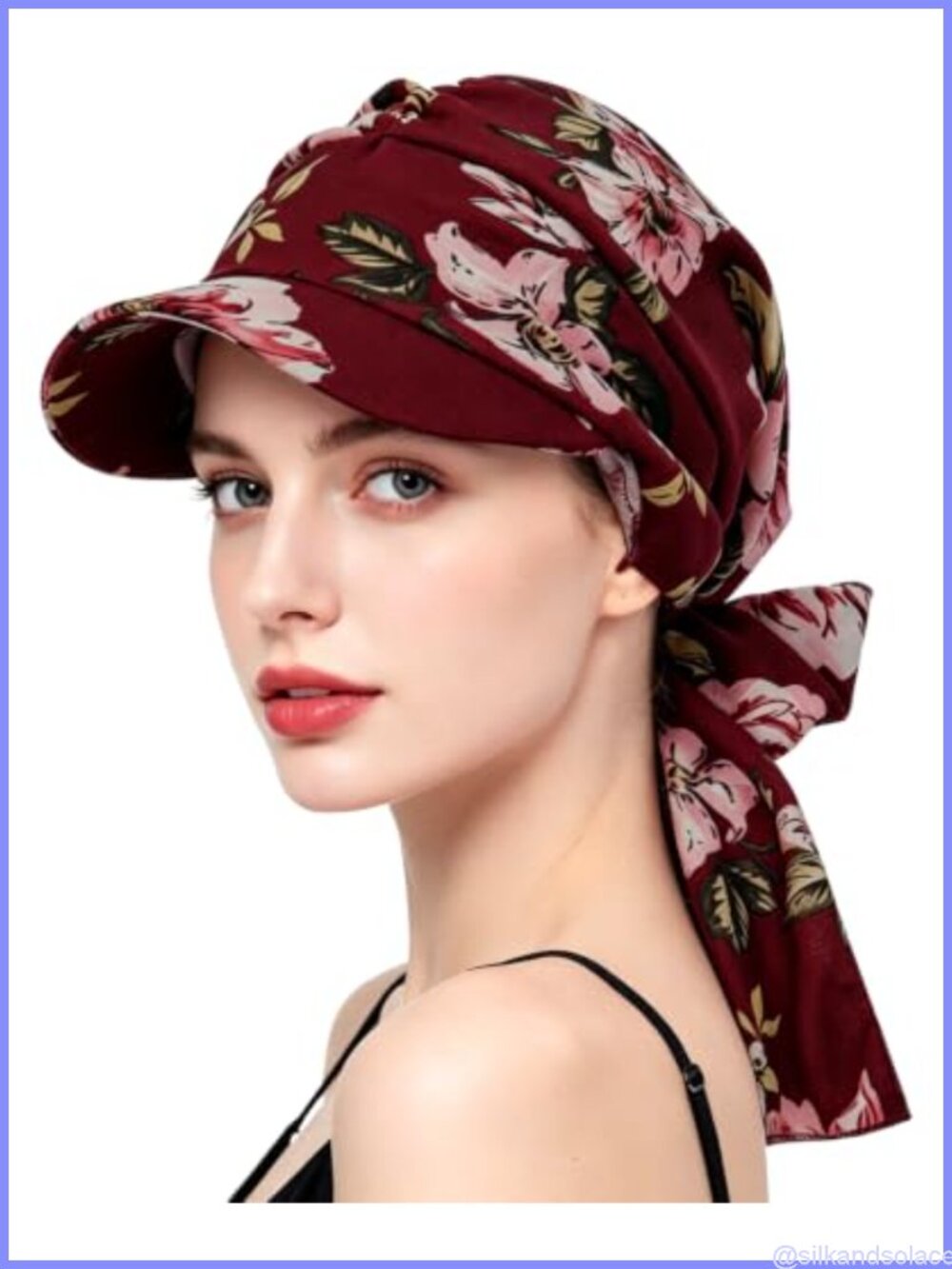 Soft Polyester Chemo Beanie Cap Headwear for Hair Loss Women Turban Hat